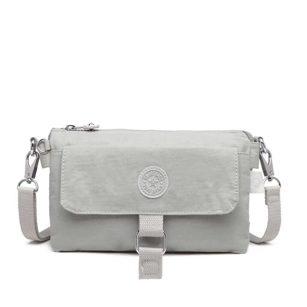 Askılı Kadın Çantası Krinkıl Kumaş Smart Bags 1147 Buz Grisi