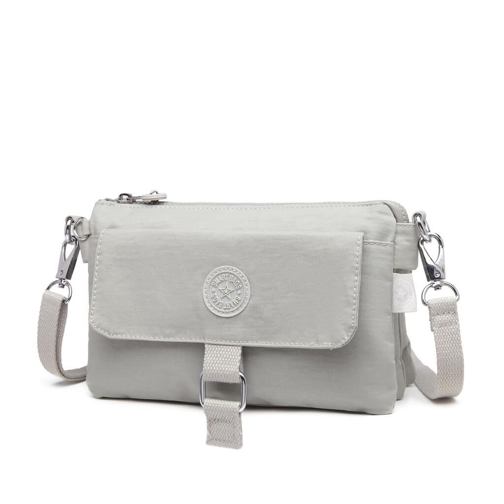 Askılı Kadın Çantası Krinkıl Kumaş Smart Bags 1147 Buz Grisi