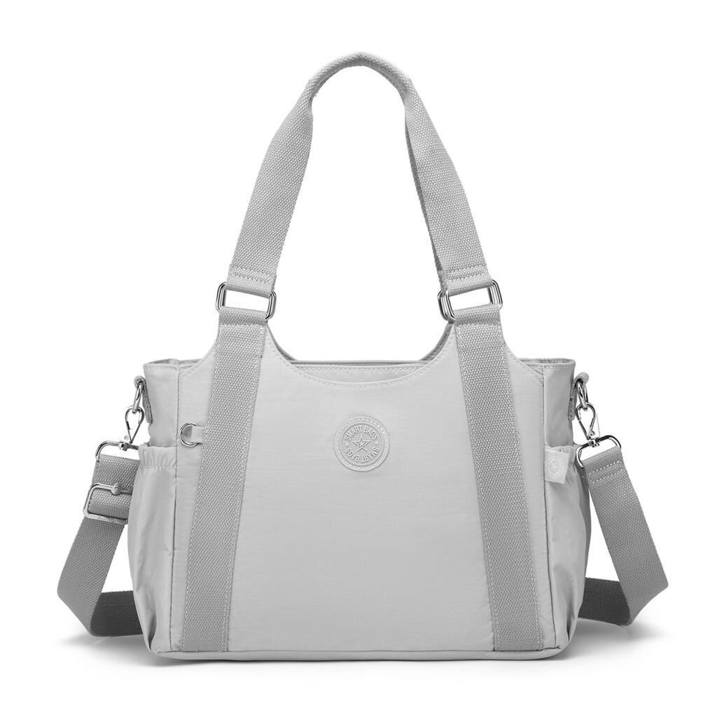 Kadın Omuz Çantası Krinkıl Kumaş Smart Bags 1163 Açık Gri