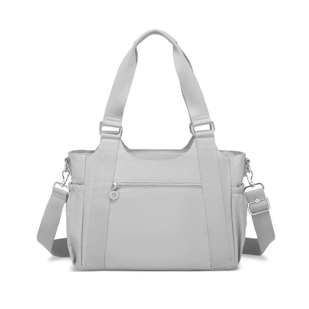Kadın Omuz Çantası Krinkıl Kumaş Smart Bags 1163 Açık Gri
