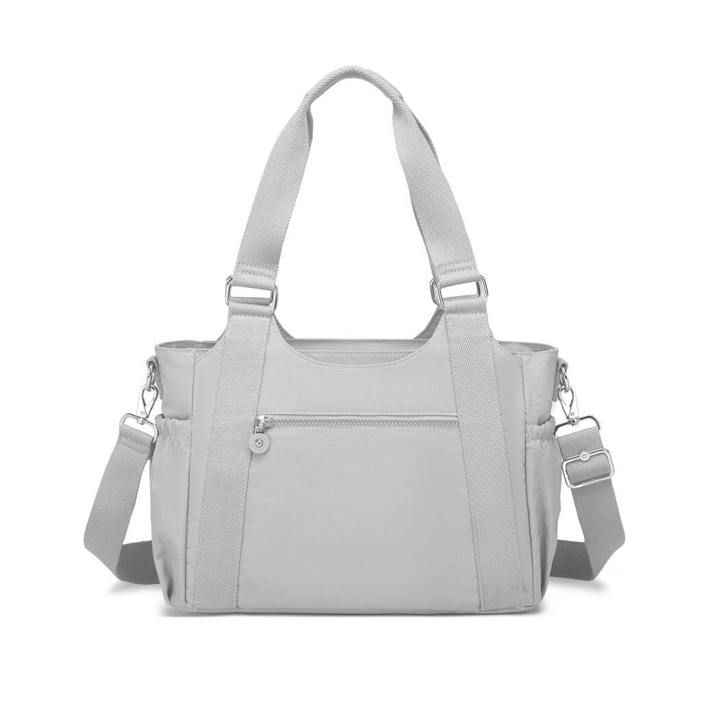 Kadın Omuz Çantası Krinkıl Kumaş Smart Bags 1163 Açık Gri