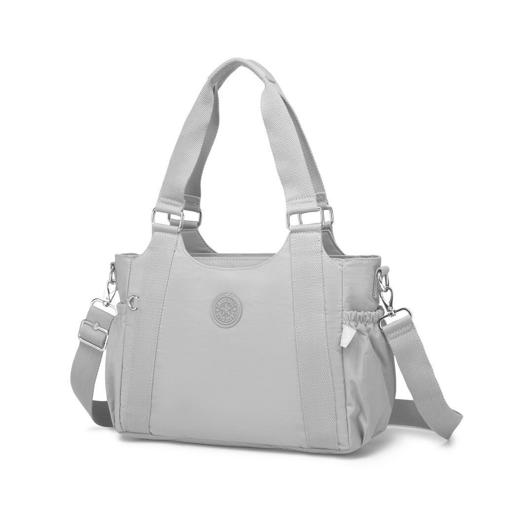 Kadın Omuz Çantası Krinkıl Kumaş Smart Bags 1163 Açık Gri