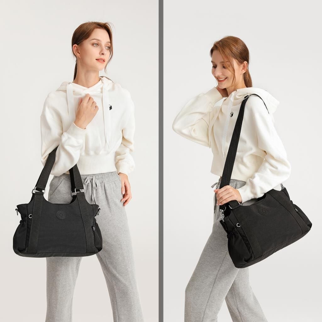 Kadın Omuz Çantası Krinkıl Kumaş Smart Bags 1163 Açık Gri