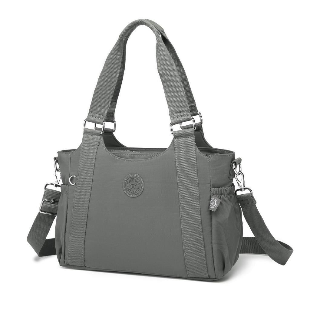 Kadın Omuz Çantası Krinkıl Kumaş Smart Bags 1163 Koyu Gri
