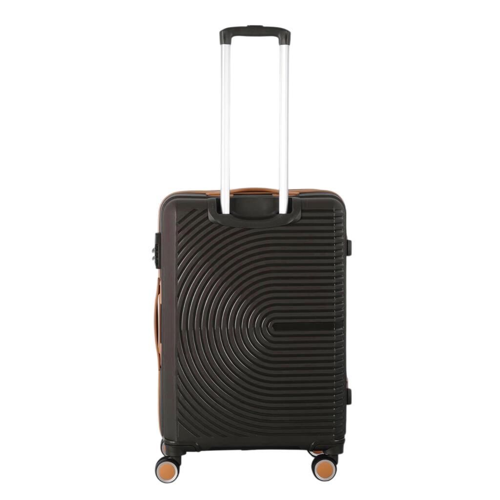 MÇS 3lü Set Kırılmaz Silikon Seyahat Valizi Bavulu V374 Kahve/Şamp