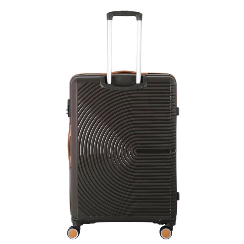 MÇS 3lü Set Kırılmaz Silikon Seyahat Valizi Bavulu V374 Kahve/Şamp