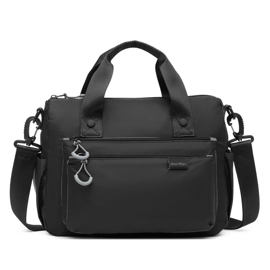 Smart Bags Ekstra Hafif Kumaş Kadın Postacı Çantası 3141 Siyah
