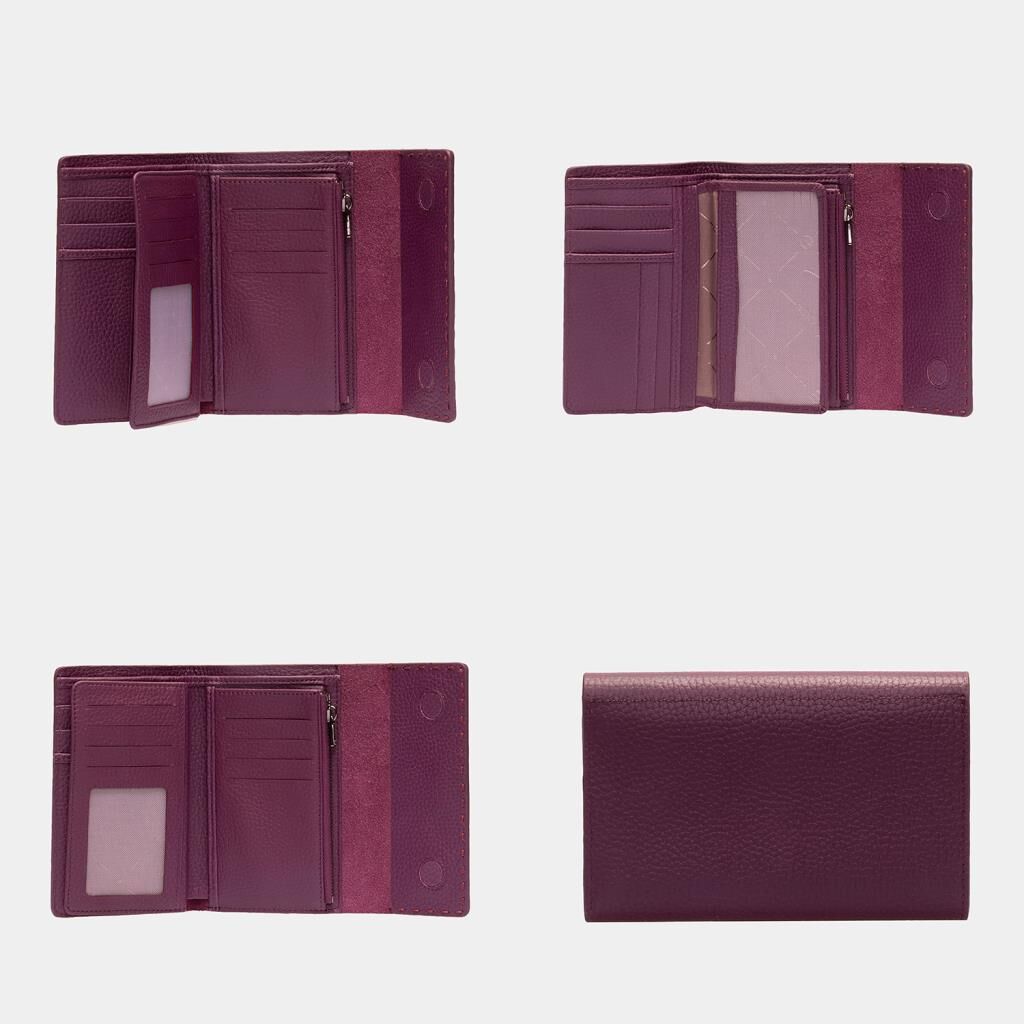 Grande Gerçek Deri Kadın Cüzdanı Orta Boy Hakiki Deri Camel