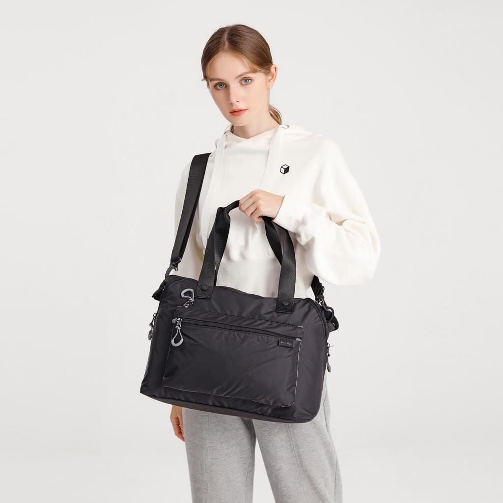 Smart Bags Ekstra Hafif Kumaş Kadın Omuz Çantası 3139 Siyah