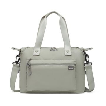 Smart Bags Ekstra Hafif Kumaş Kadın Omuz Çantası 3139 Açık Gri