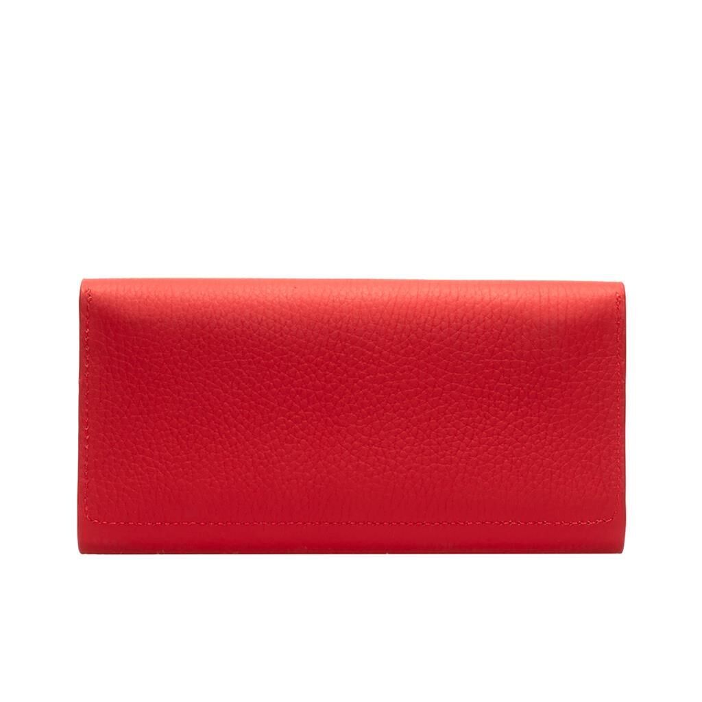 Grande Gerçek Deri Kadın Cüzdanı Hakiki Deri Büyük Boy Kırmızı