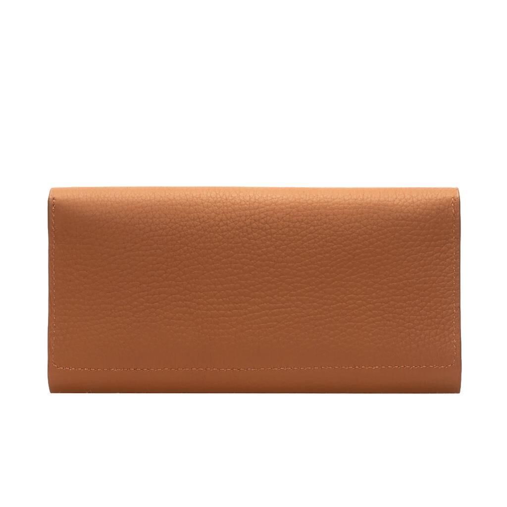 Grande Gerçek Deri Kadın Cüzdanı Hakiki Deri Büyük Boy Camel