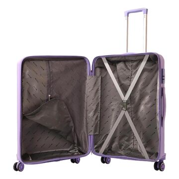 MÇS 3lü Set Kırılmaz Silikon Seyahat Valizi Bavulu V374 Lila
