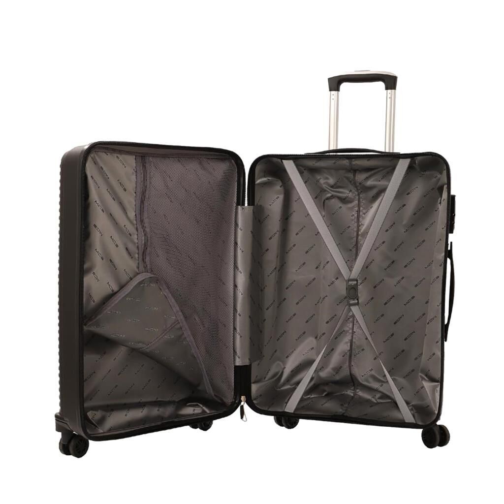 MÇS 3lü Set Kırılmaz Silikon Seyahat Valizi Bavulu V374 Siyah