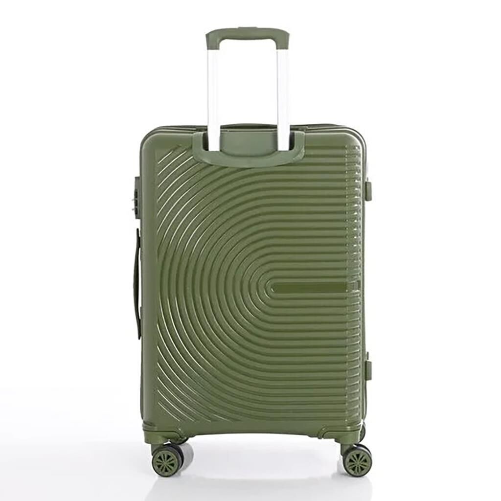 MÇS 3lü Set Kırılmaz Silikon Seyahat Valizi Bavulu V374 Haki