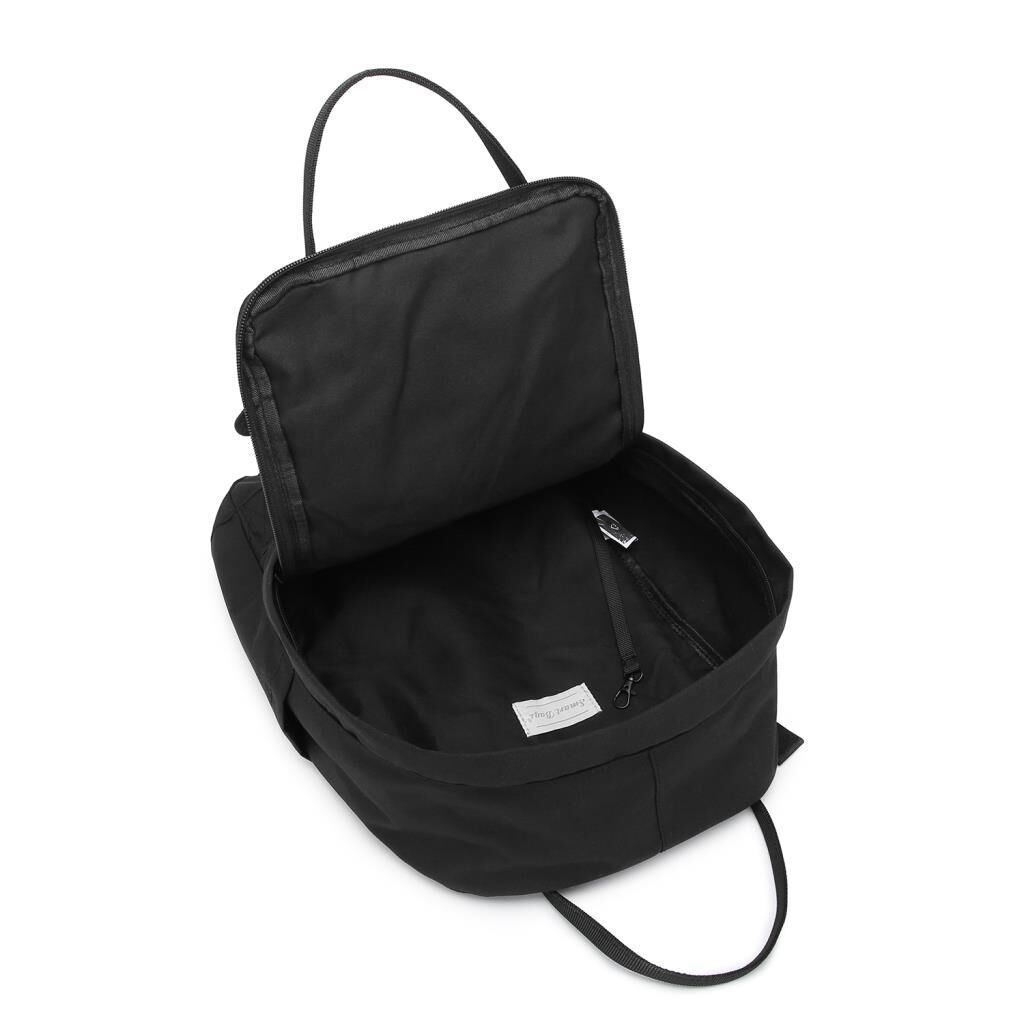 Smart Bags Uniseks Sırt Çantası Okul Boyu Vinylon Kumaş 3190 01 Siyah