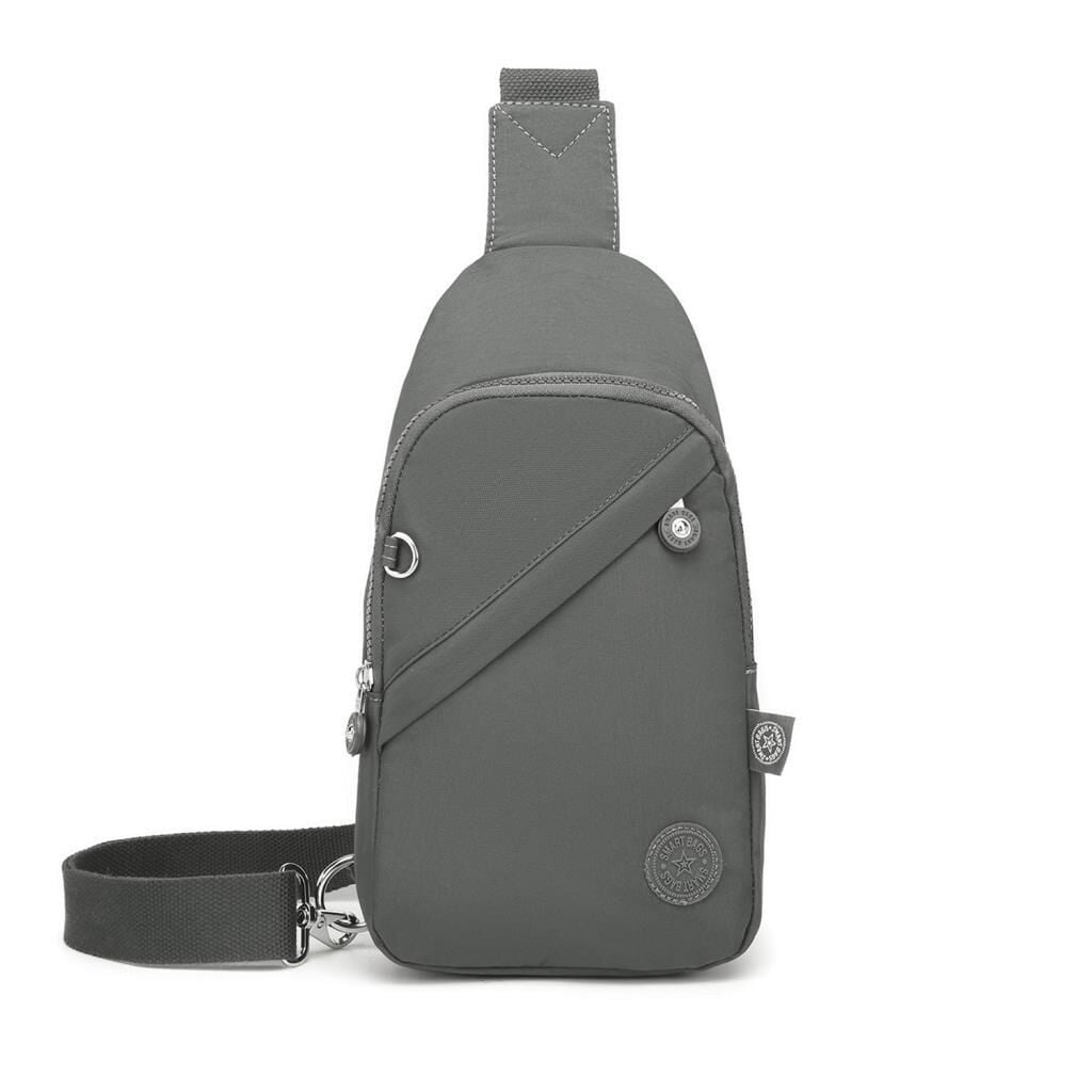 Smart Bags Krinkıl Kumaş Bodybag Postacı Çantası Kadın 1239 Koyu Gri