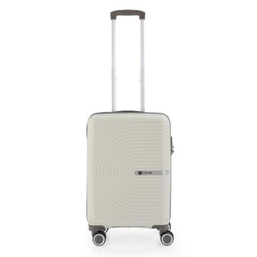 MÇS Kabin Boy Kırılmaz Silikon Seyahat Valizi Bavulu V374 Kemik/Gri