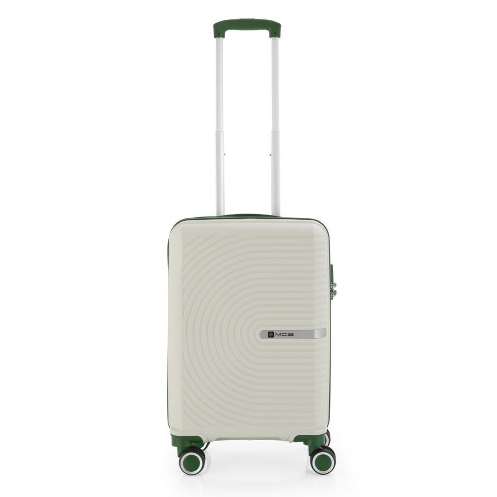 MÇS Kabin Boy Kırılmaz Silikon Seyahat Valizi Bavulu V374 Kemik/Haki