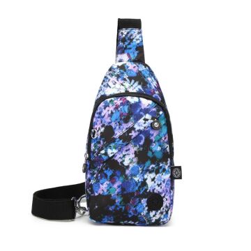 Smart Bags Krinkıl Kumaş Bodybag Postacı Çantası Kadın 1239 Mavi Print