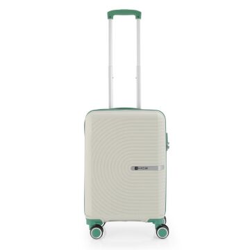 MÇS Kabin Boy Kırılmaz Silikon Seyahat Valizi Bavulu V374 Kemik/SuYeşili