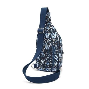 Smart Bags Krinkıl Kumaş Bodybag Postacı Çantası Kadın 1239 Mavi Rose