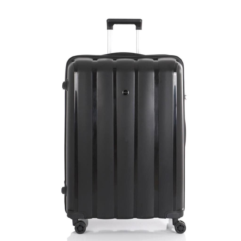Mçs Valiz Büyük Boy Kırılmaz PP Silikon V305 Siyah