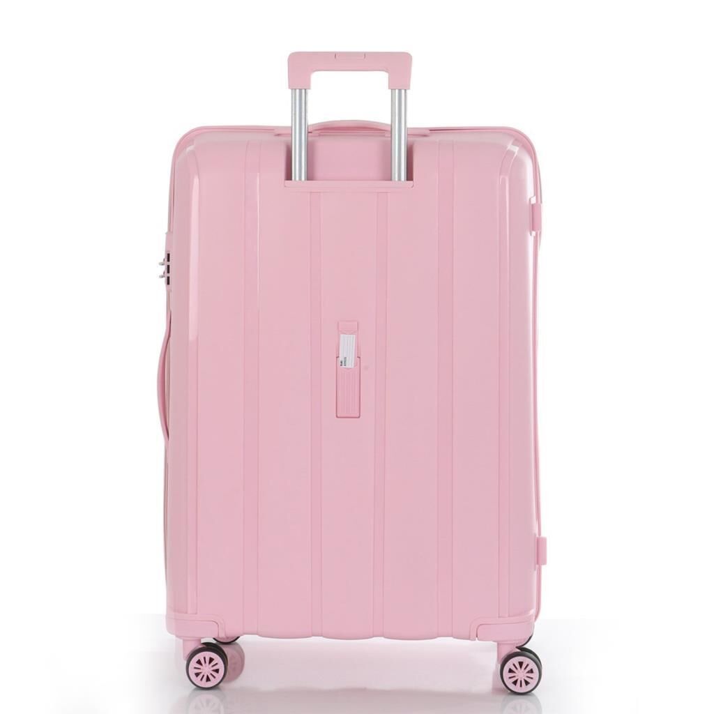 MÇS Büyük Boy Kırılmaz Silikon Seyahat Valizi Bavulu V305 Pudra