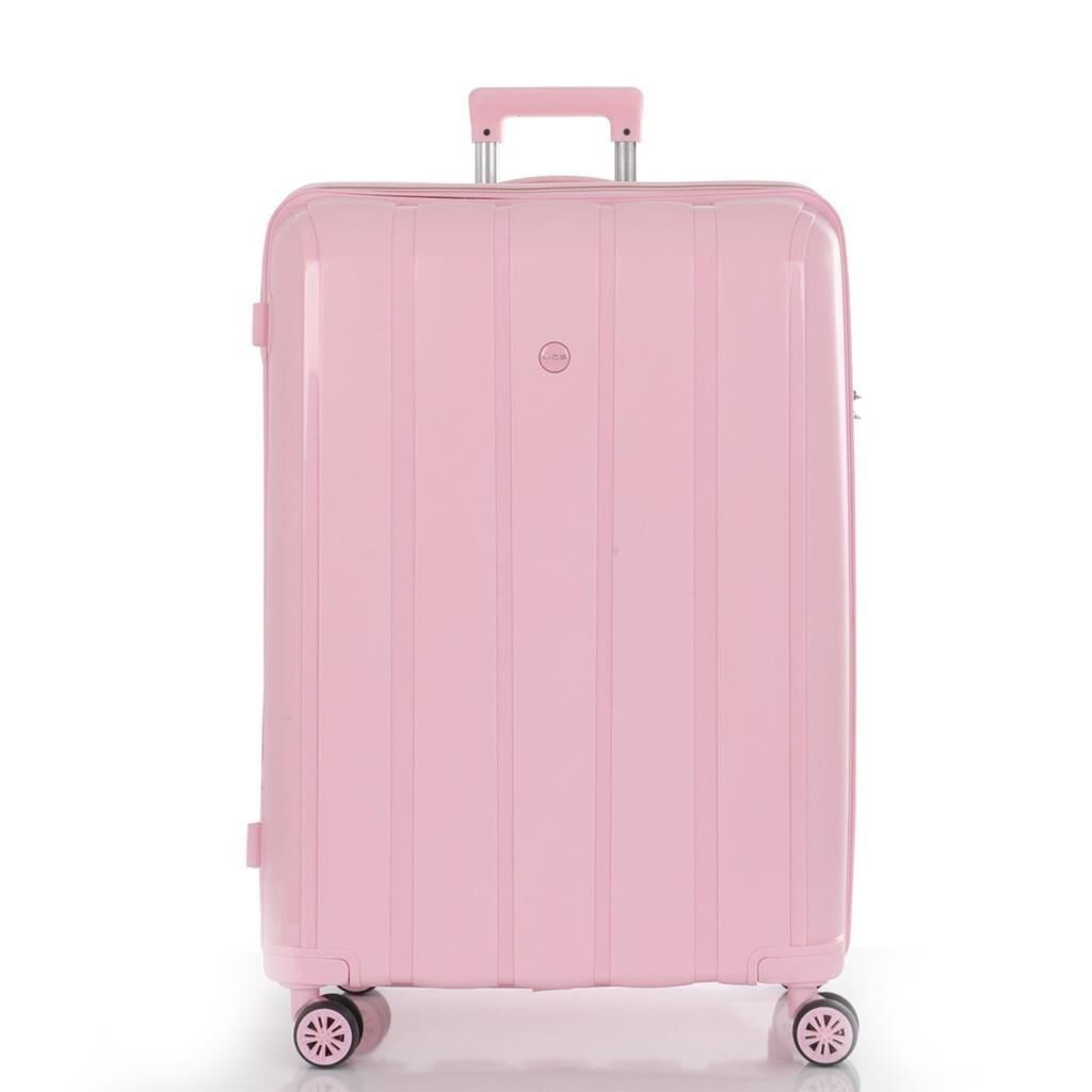 MÇS Büyük Boy Kırılmaz Silikon Seyahat Valizi Bavulu V305 Pudra