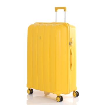 MÇS Büyük Boy Kırılmaz Silikon Seyahat Valizi Bavulu V305 Sarı