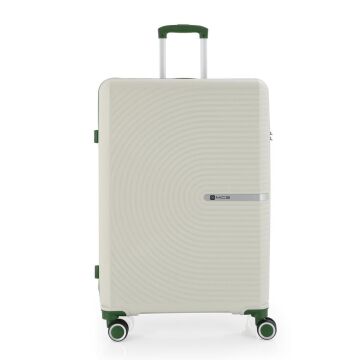 MÇS Büyük Boy Kırılmaz Silikon Seyahat Valizi Bavulu V374 Kemik/Haki