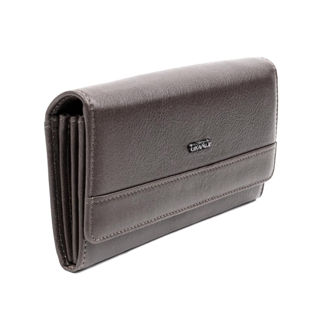 Grande Gerçek Deri Kadın Cüzdanı Hakiki Deri Büyük Boy Kırmızı