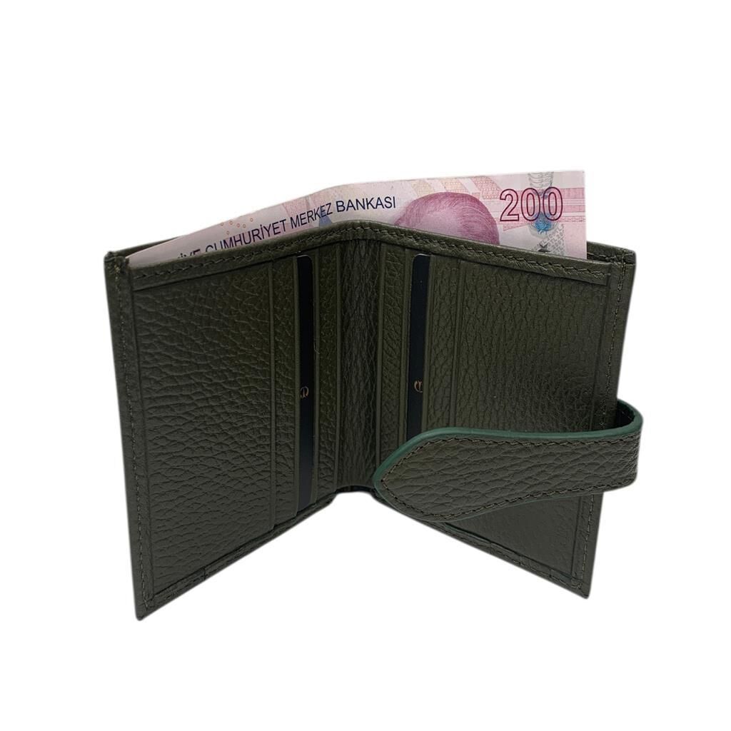 Grande Hakiki Deri Kart Cüzdanı Kartlık Yeşil