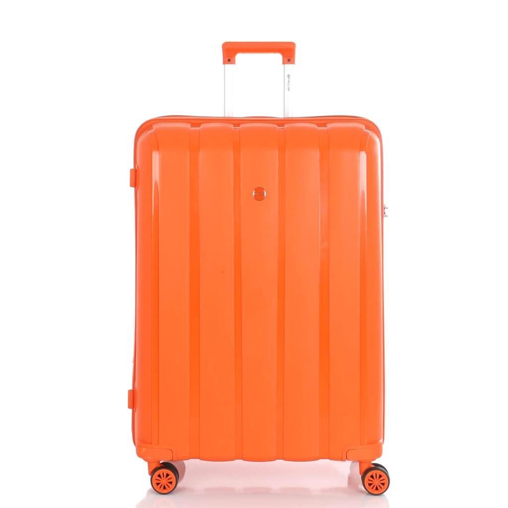 MÇS Büyük Boy Kırılmaz Silikon Seyahat Valizi Bavulu V305 Orange