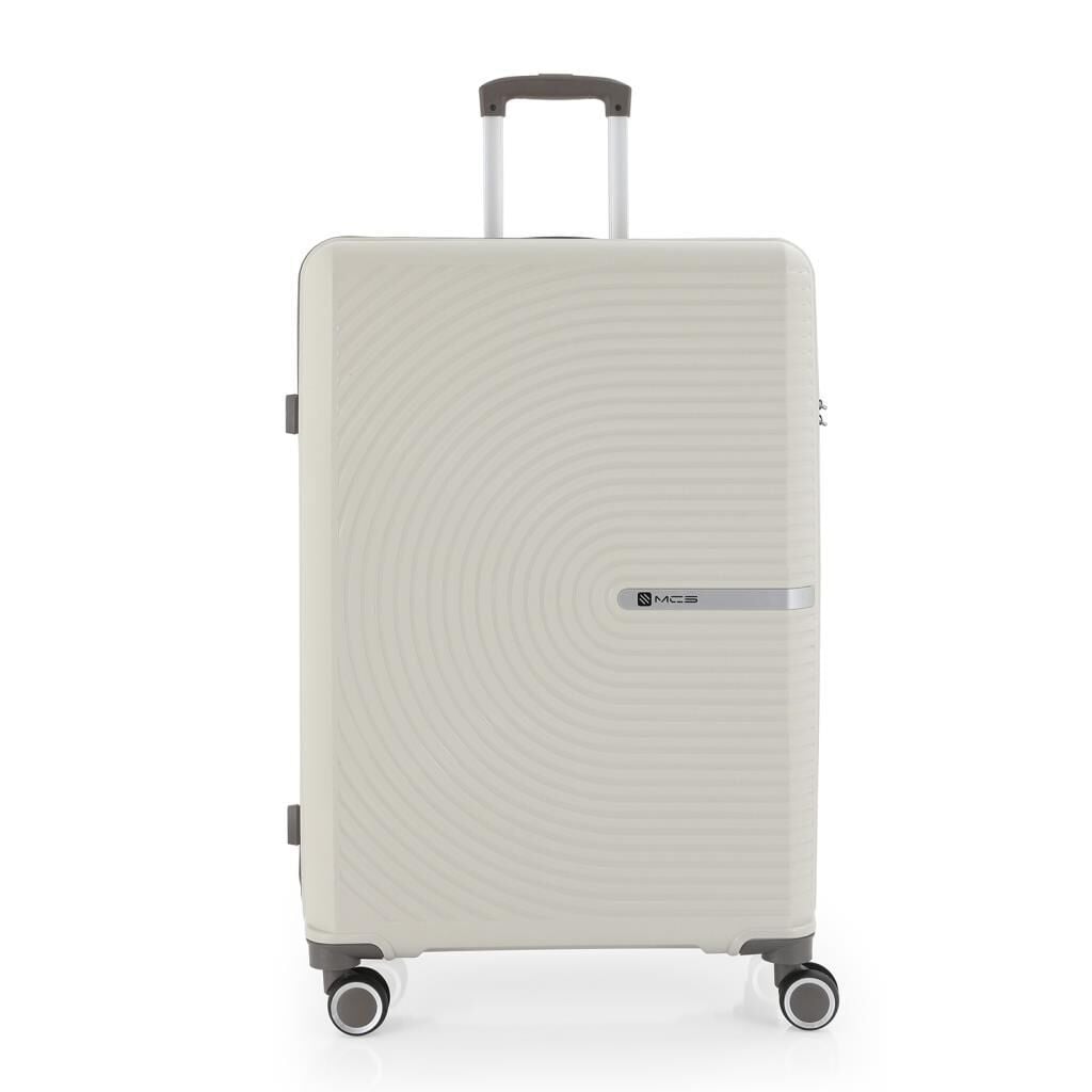 Mçs Valiz 3lü Set Kırılmaz PP Silikon Kemik/Gri