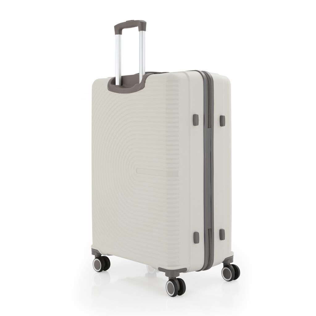 Mçs Valiz 3lü Set Kırılmaz PP Silikon Kemik/Gri