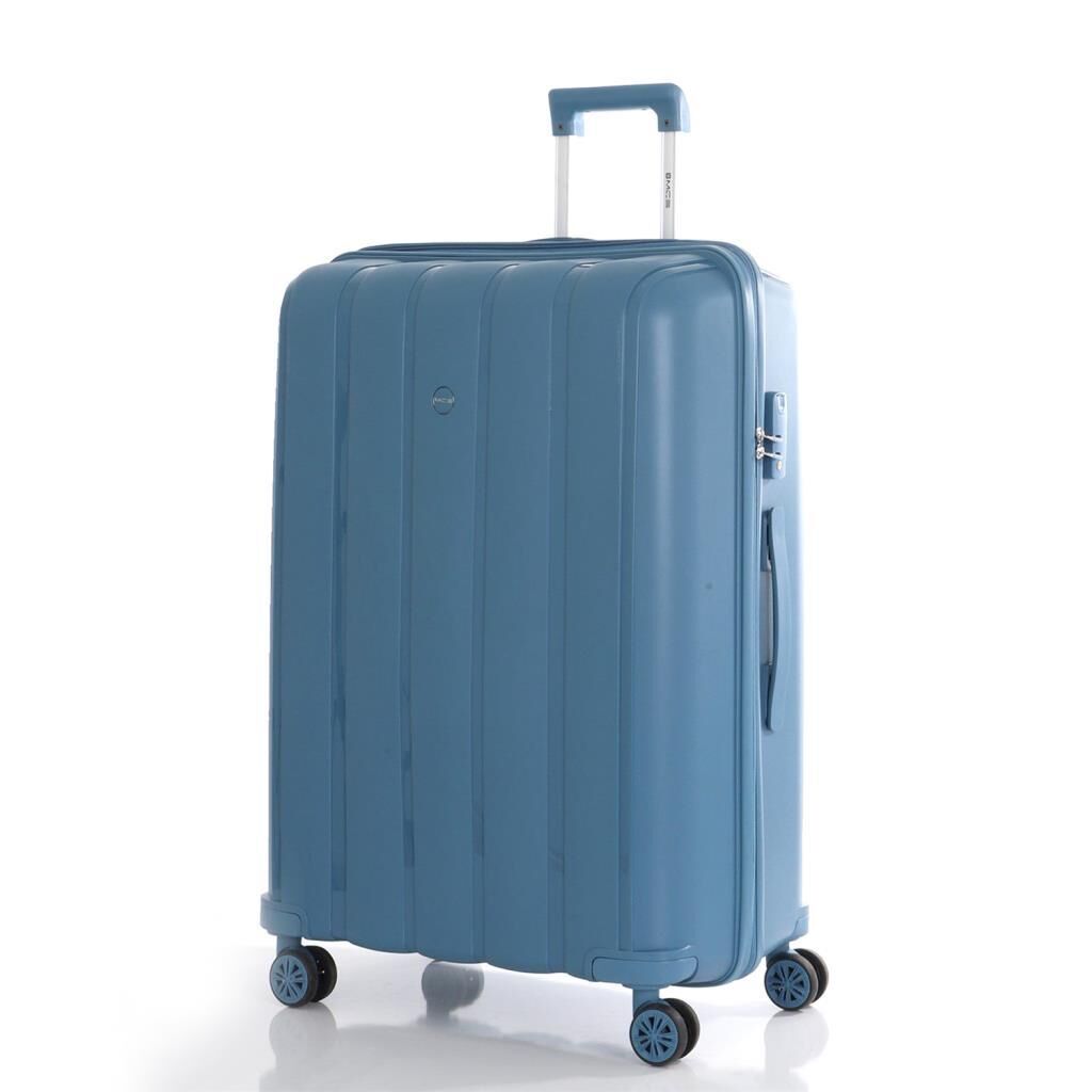 MÇS Büyük Boy Kırılmaz Silikon Seyahat Valizi Bavulu V305 Sky Blue