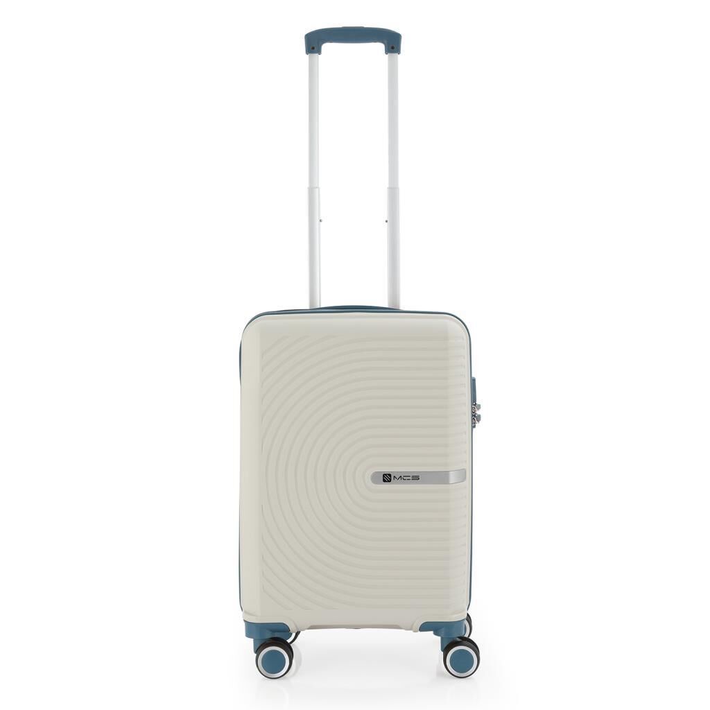 Mçs Valiz 3lü Set Kırılmaz PP Silikon Kemik/Sky Blue