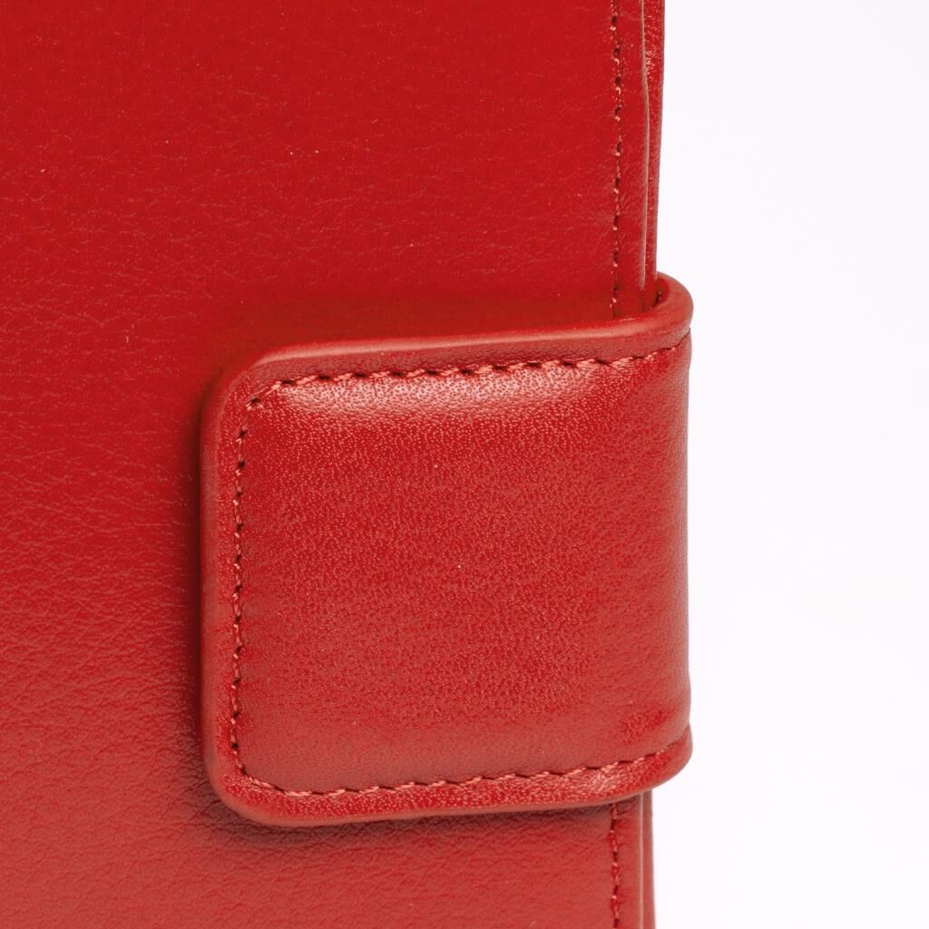 Grande Gerçek Deri Kadın Cüzdanı Hakiki Deri Normal Boy Kırmızı