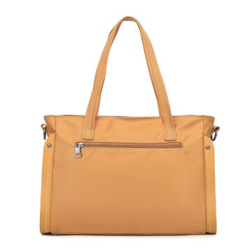 Saten Kumaş Kadın Omuz Çantası Barcelona 2138 Camel