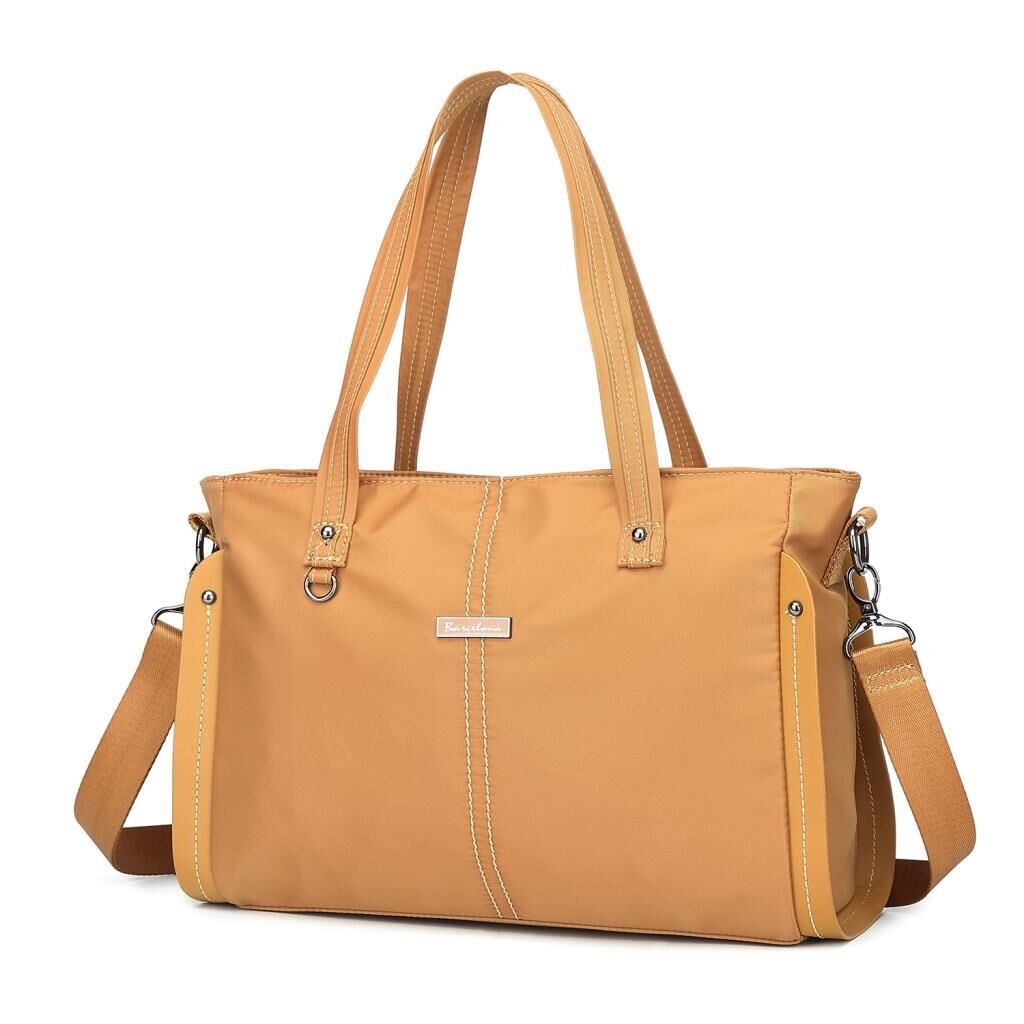 Saten Kumaş Kadın Omuz Çantası Barcelona 2138 Camel