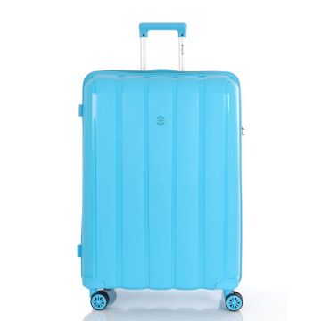 Mçs Valiz Büyük Boy Kırılmaz PP Silikon V305 Açık Mavi