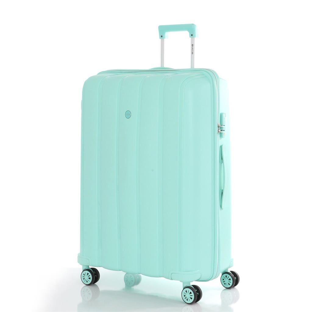 MÇS Büyük Boy Kırılmaz Silikon Seyahat Valizi Bavulu V305 Mint Yeşili