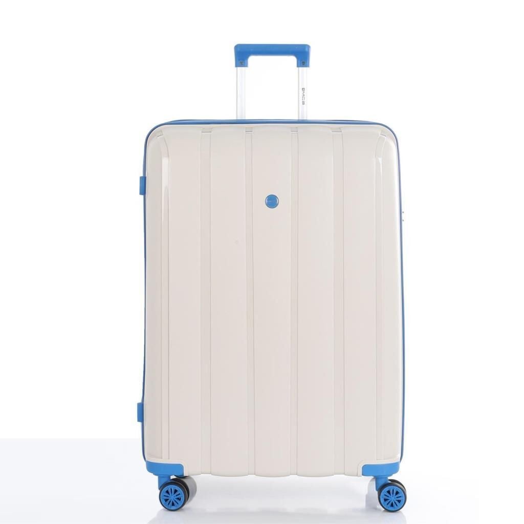 Mçs Valiz Büyük Boy Kırılmaz PP Silikon V305 Kemik/Saks