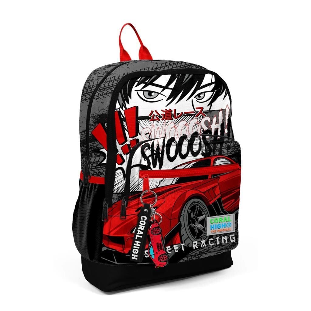Coral High 2li Set Araba Desenli Okul Çantası Beslenme 23747
