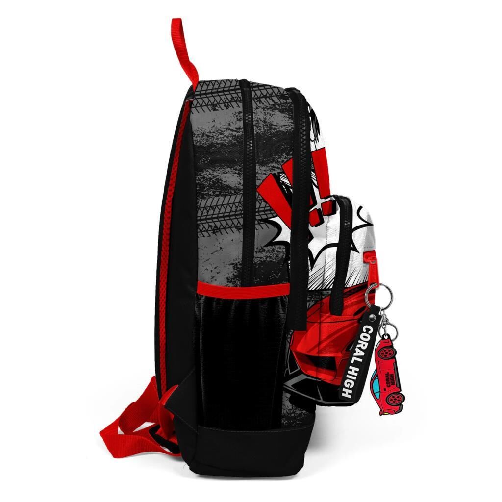 Coral High 2li Set Araba Desenli Okul Çantası Beslenme 23747