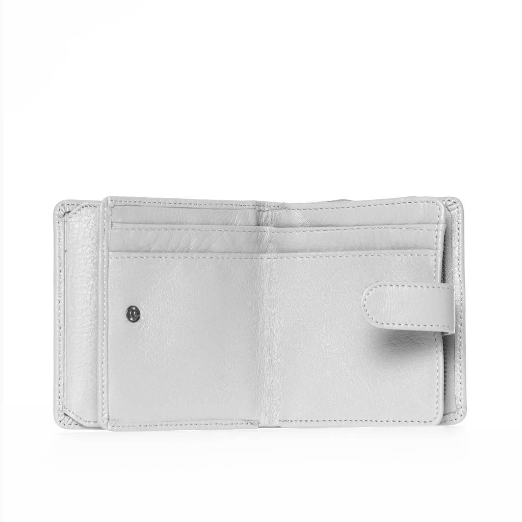 Grande Gerçek Deri Kadın Cüzdanı Hakiki Deri Küçük Boy Taba