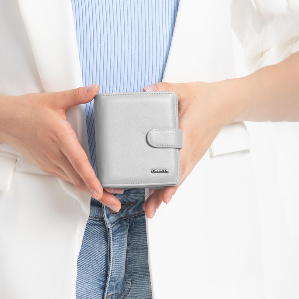 Grande Gerçek Deri Kadın Cüzdanı Hakiki Deri Küçük Boy Orange