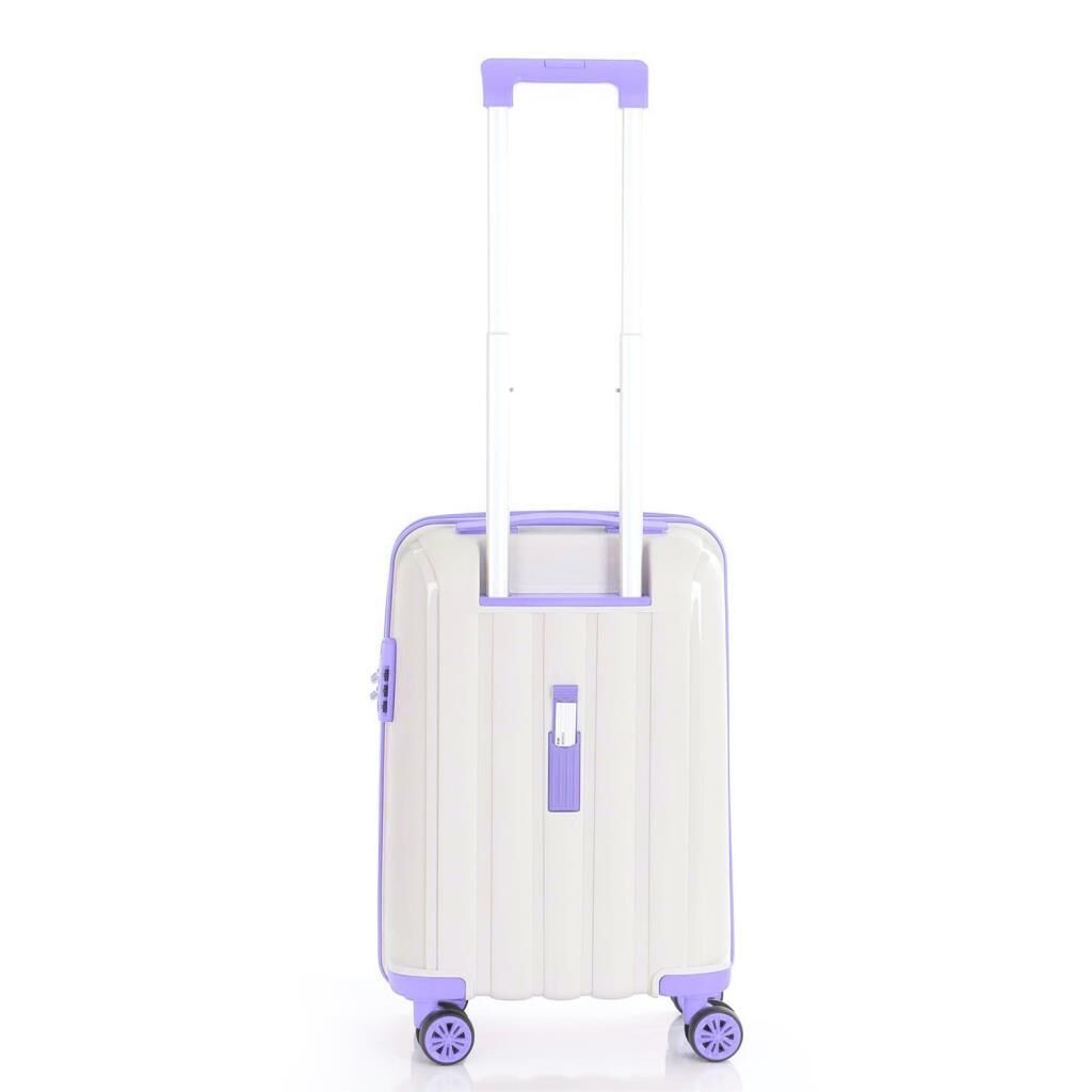 MÇS 3lü Set Kırılmaz Silikon Seyahat Valizi Bavulu V305 Kemik Lila