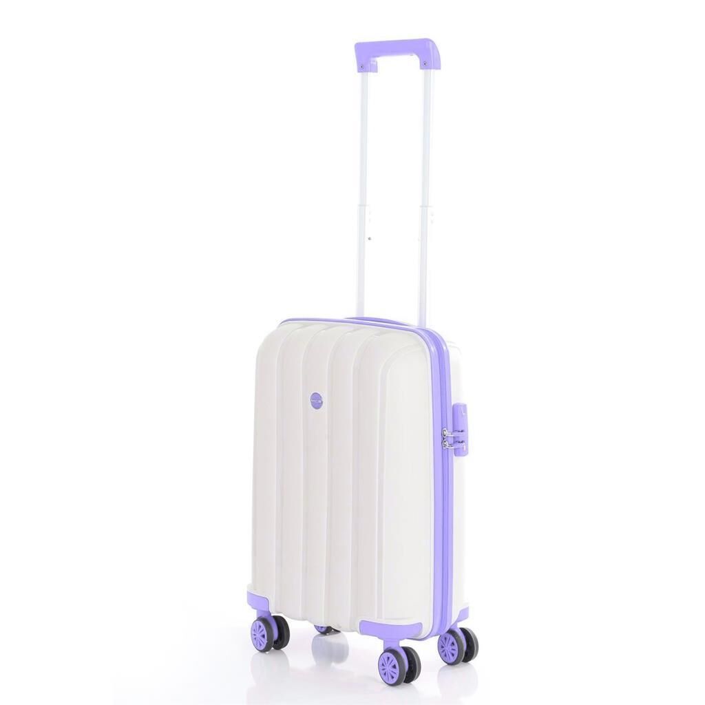 MÇS 3lü Set Kırılmaz Silikon Seyahat Valizi Bavulu V305 Kemik Lila